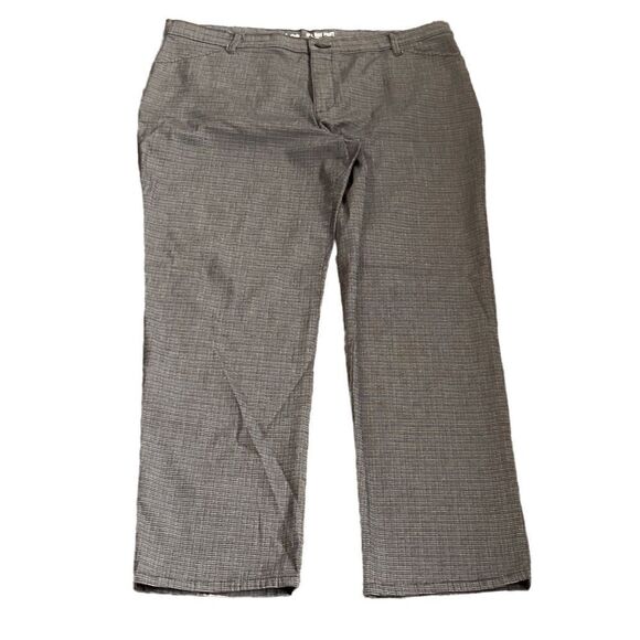 Lee All Day Pant Straight Leg Gray Glenplaid Pants Size 18 Medium - Picture 2 of 16